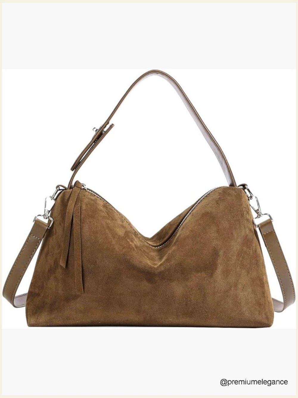 Slouchy Suede Shoulder Crossbody Bag, Handbag Purse For Women, Tote